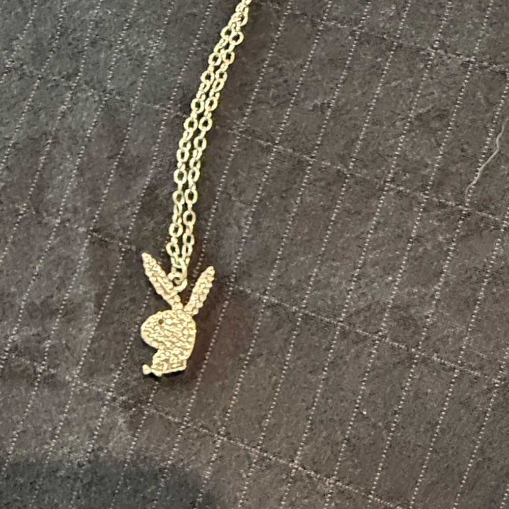 PLAYBOY Silver Crystal Bunny Pendant Necklace - Picture 2 of 2